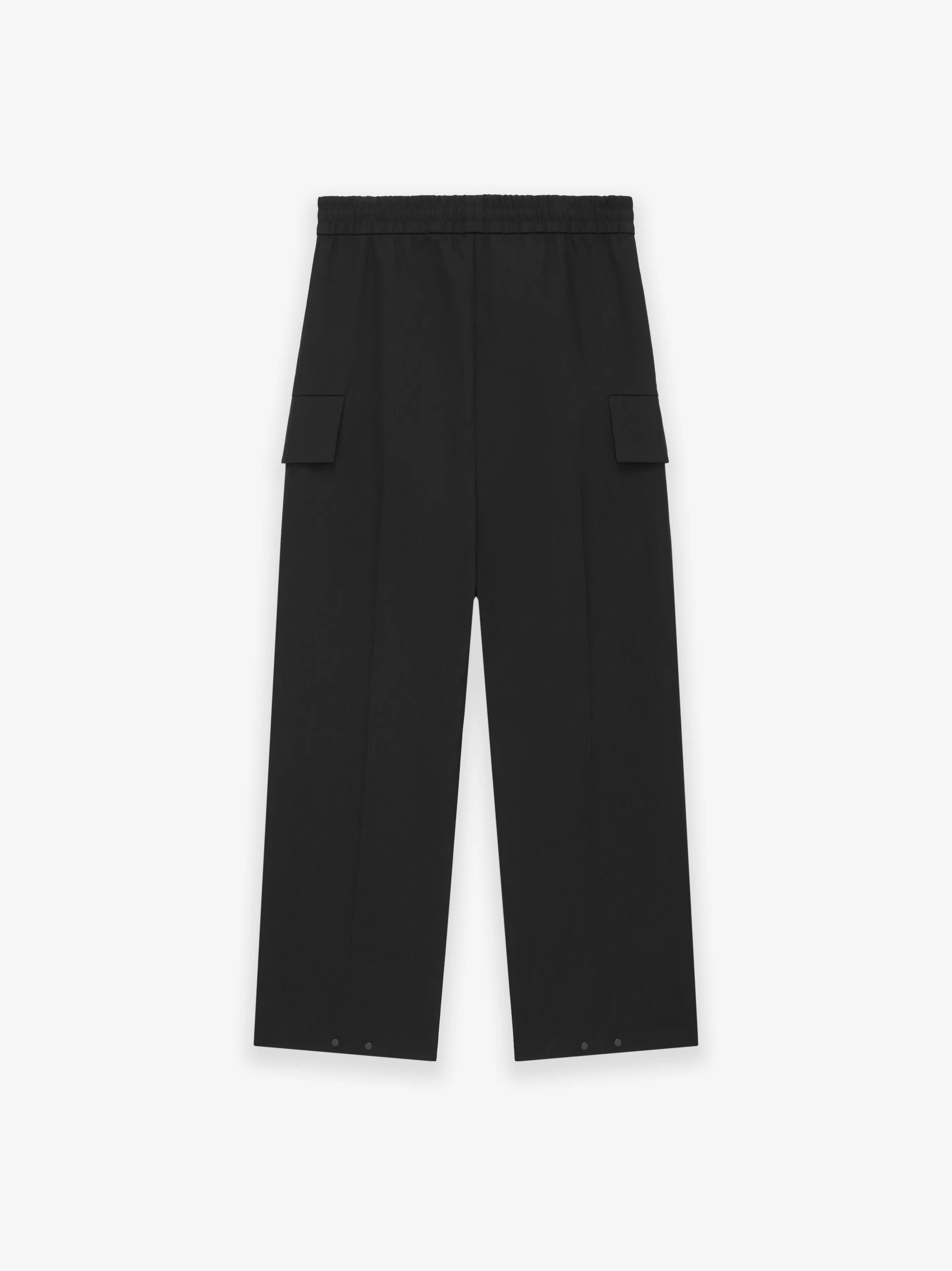 Weighted Twill Wide Leg Cargo Pants