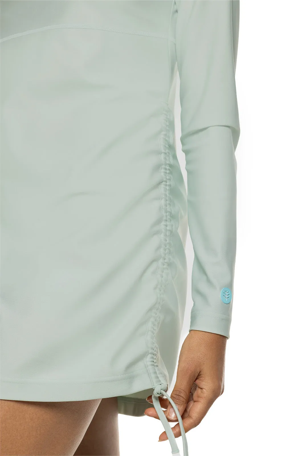 Women's Lawai Ruche Swim Shirt | Misty Aqua