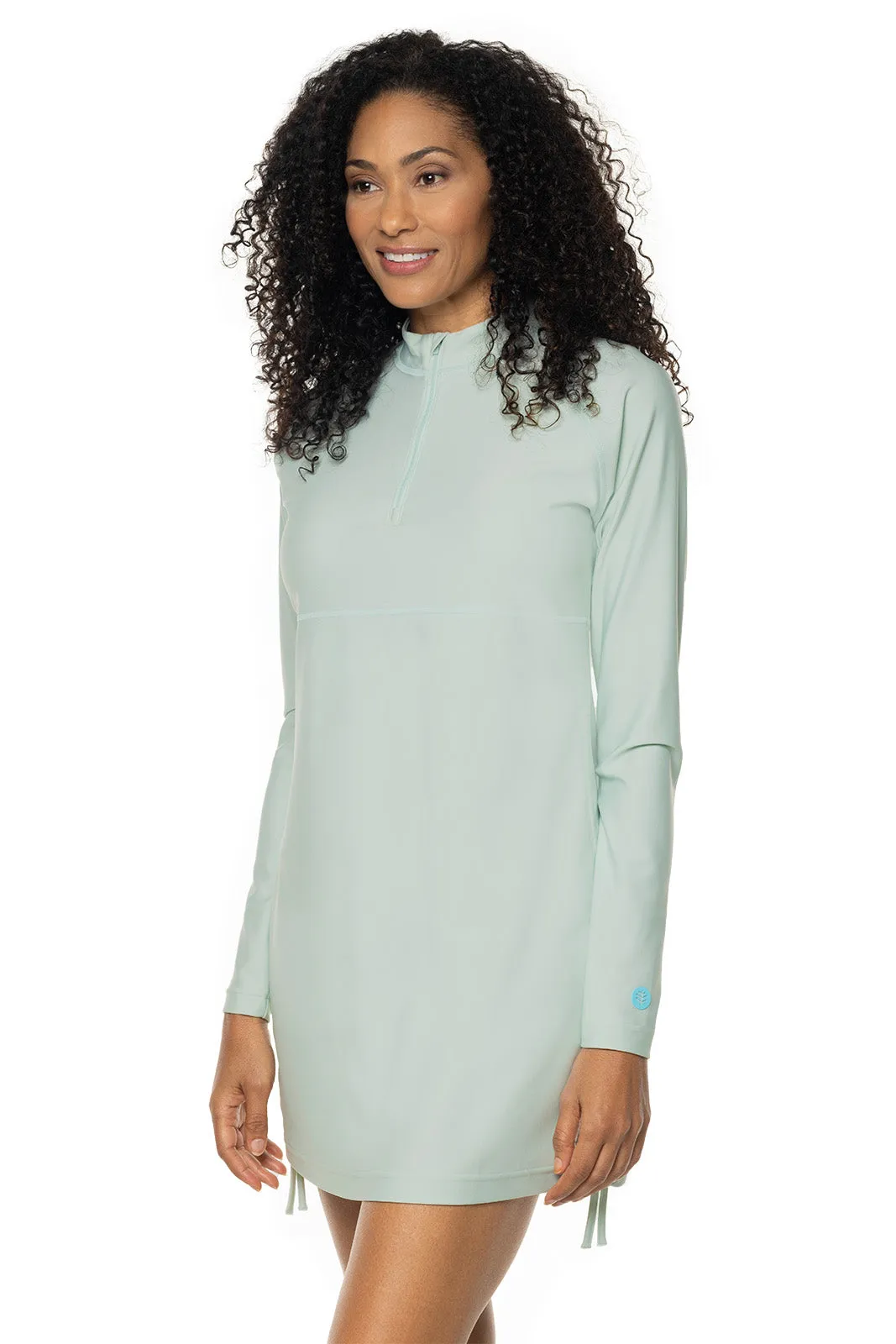 Women's Lawai Ruche Swim Shirt | Misty Aqua