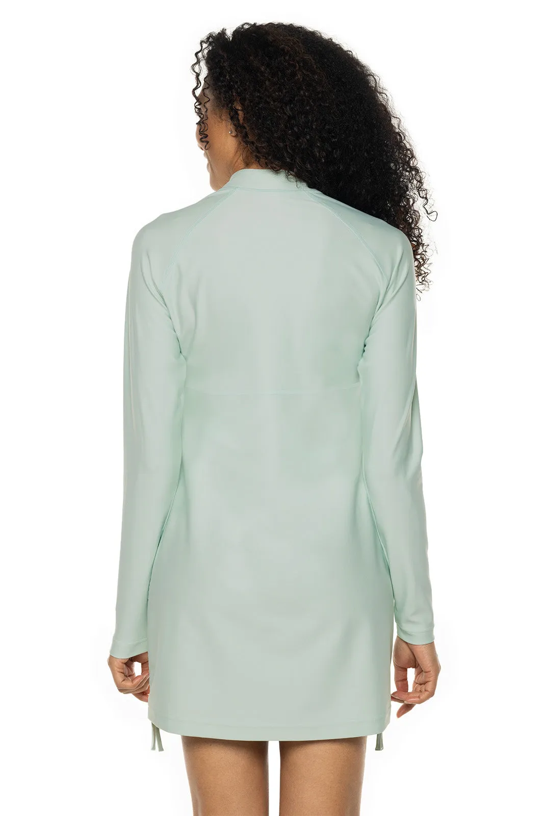 Women's Lawai Ruche Swim Shirt | Misty Aqua