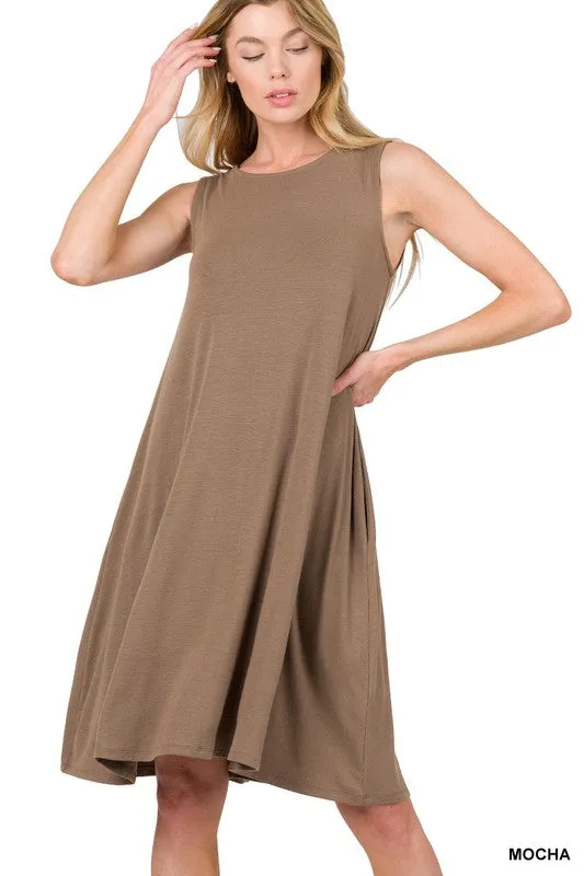 Zenana Basic Dress with Pockets