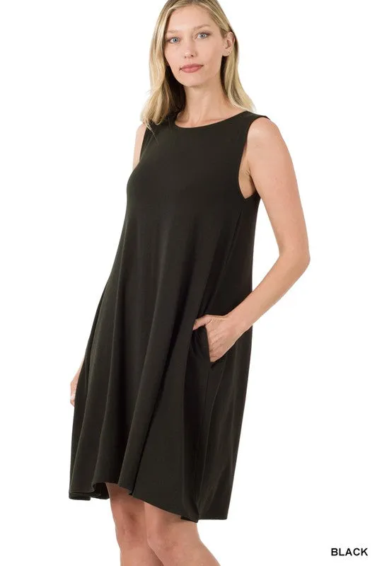 Zenana Basic Dress with Pockets