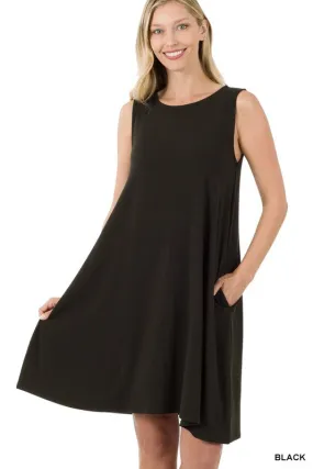 Zenana Basic Dress with Pockets